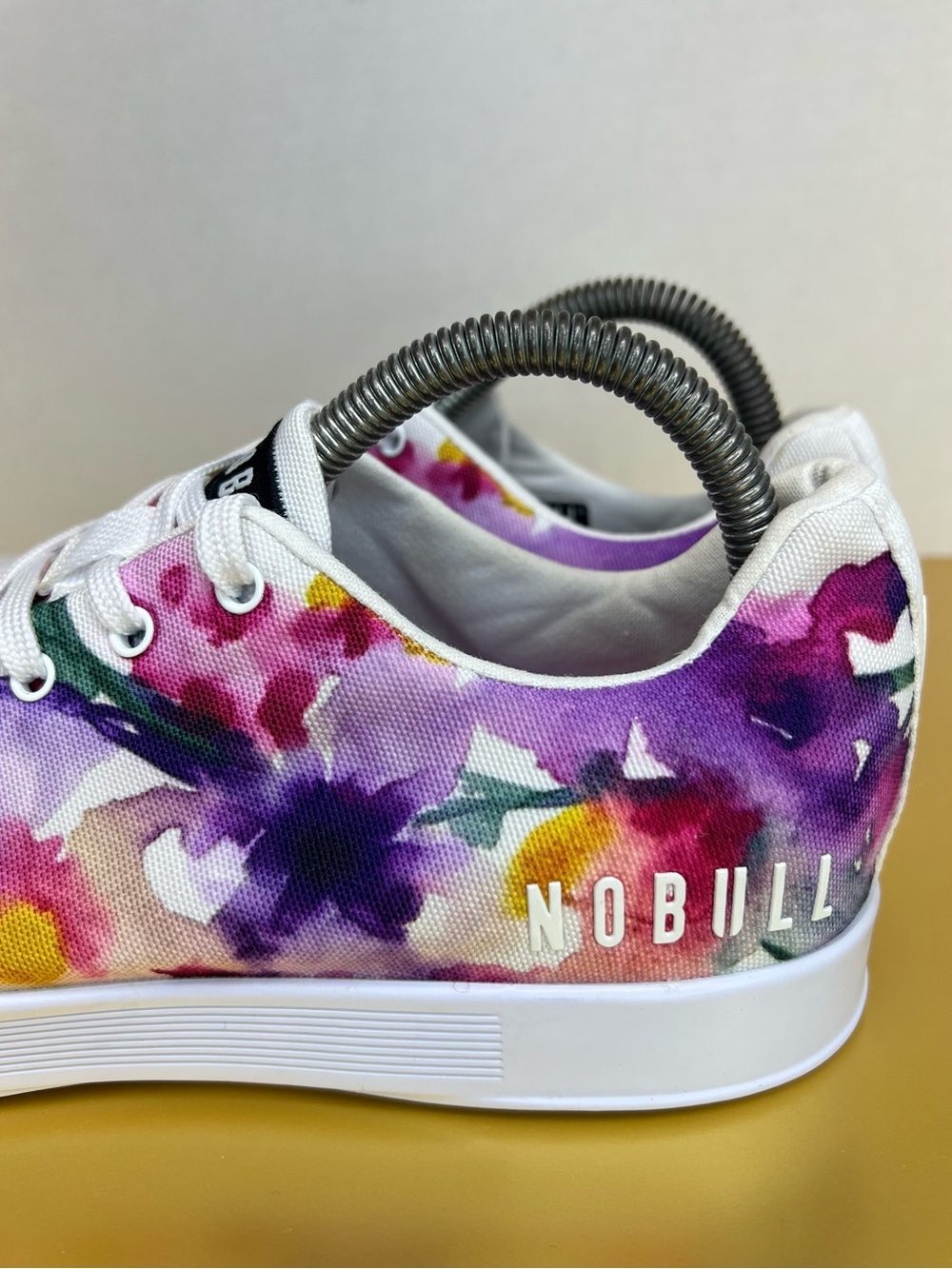 NOBULL White Floral Athletic Shoes with Purple, Pink, Yellow, Green Accents - Picture 8 of 15